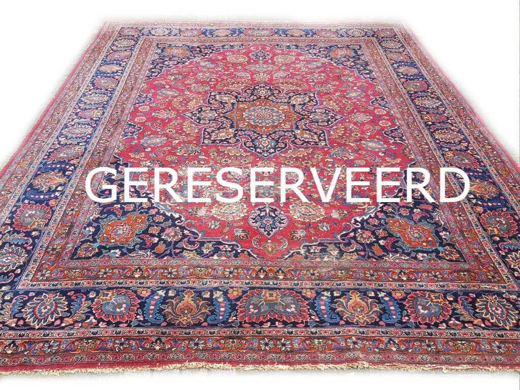 Vintage Handgeknoopt Perzisch Tabriz Tapijt 300 x 400 cm